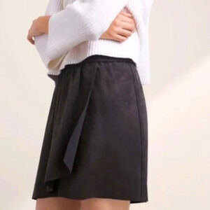 Wilfred  free vegan suede Nescher faux wrap skirt SZ M